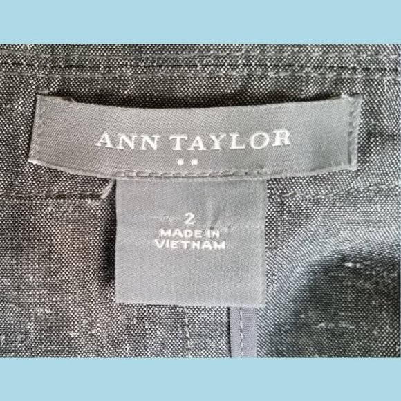 ANN TAYLOR Gray Summer Pantsuit Pants Suit 2 - Picture 5 of 5